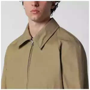 Dries Van Noten Beige cotton-blend zip-up jacket