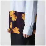Dries Van Noten Light blue shirt with floral insert