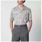 Dries Van Noten Viscose shirt with black/ecru pattern