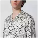 Dries Van Noten Viscose shirt with black/ecru pattern