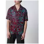 Dries Van Noten Burgundy shirt with Archive Rose print