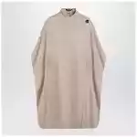 the garment Beige wool-blend cape