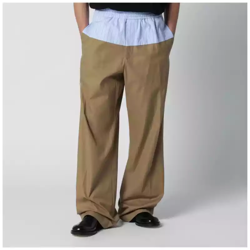 Dries Van Noten Trousers with contrasting waistband