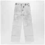 Dries Van Noten Light blue jeans with drawstring