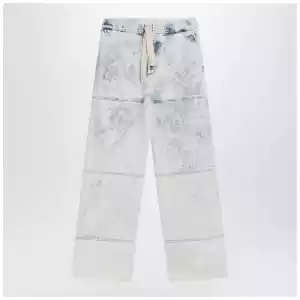 Dries Van Noten Light blue jeans with drawstring