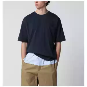 Dries Van Noten Navy blue cotton T-shirt