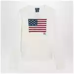 Polo Ralph Lauren Tommy Hilfiger cream sweater with flag motif