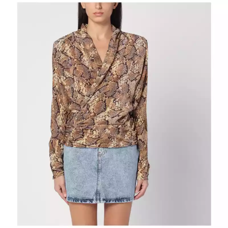 ISABEL MARANT Snake Print Marlin Blouse