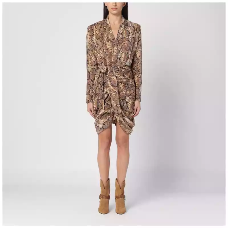 ISABEL MARANT Cleora snake print dress