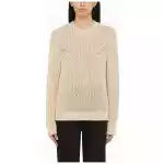 ISABEL MARANT Recycled polyester ecru crew-neck jumper