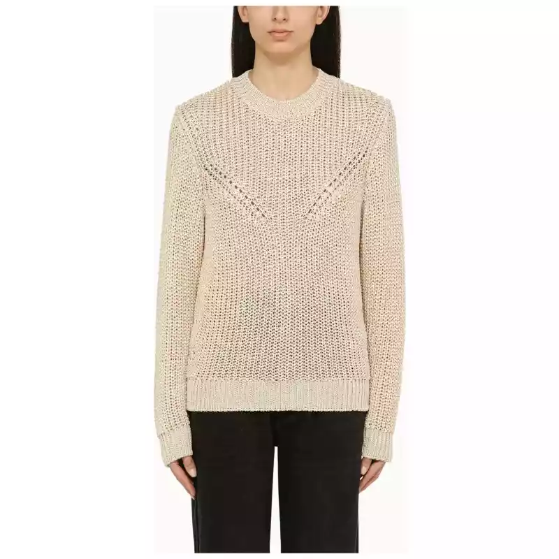 ISABEL MARANT Recycled polyester ecru crew-neck jumper