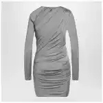 The Attico Draped grey mini dress