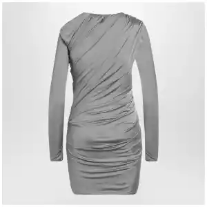 The Attico Draped grey mini dress