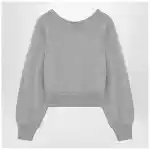 The Attico Gray mélange/beige sweatshirt with cut out