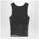 The Attico Gray silk tank top