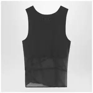 The Attico Gray silk tank top