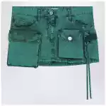 The Attico Fay green cargo miniskirt