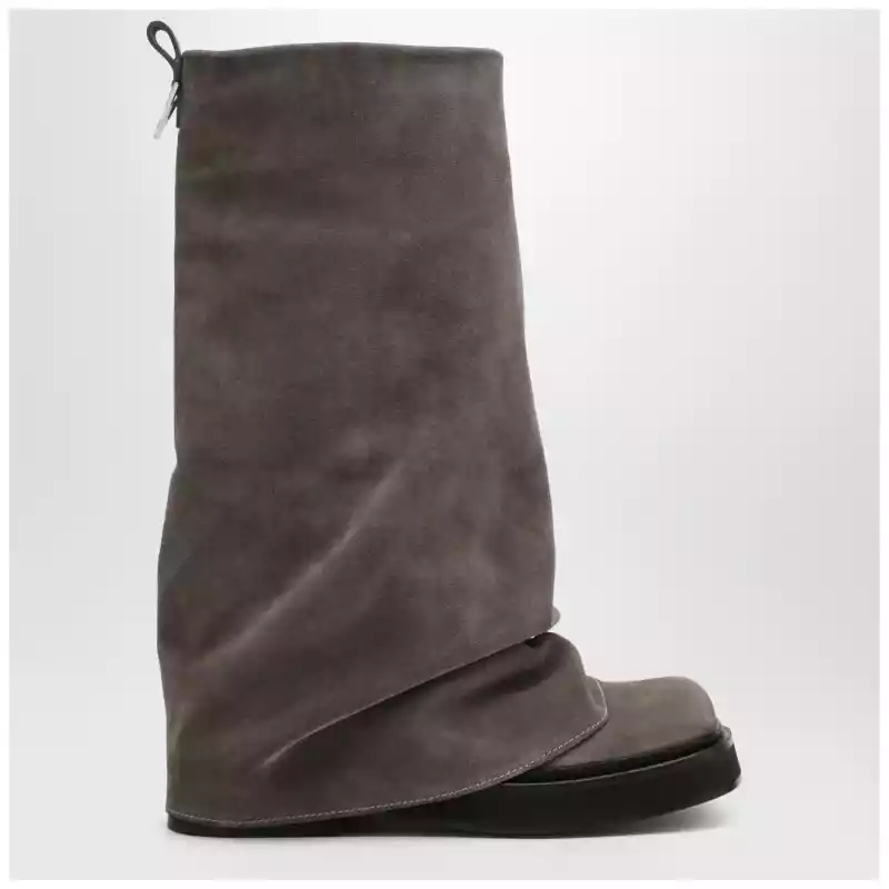 The Attico Robin taupe suede Combat boots