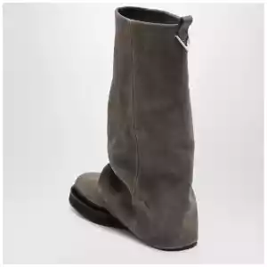 The Attico Robin taupe suede Combat boots