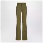 The Attico Military green wool gabardine trousers