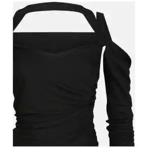 The Attico Black midi dress in viscose crêpe