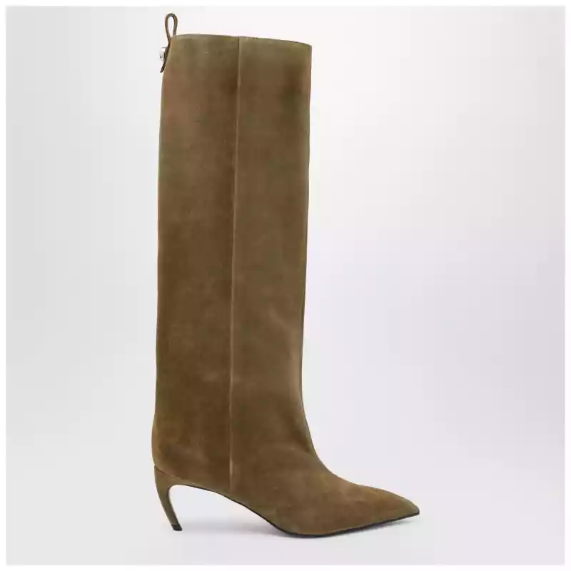 The Attico Lea Military Green high boot