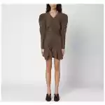 ISABEL MARANT Étoile Briali mini dress with green khaki zip