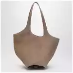 The Attico Tobacco-coloured suede La Scoop medium bag