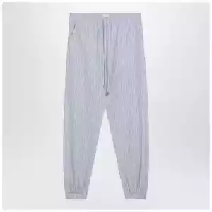 The Attico Light blue/white striped trousers
