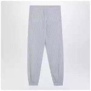 The Attico Light blue/white striped trousers