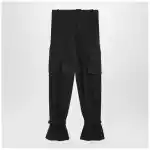 The Attico Black nylon trousers