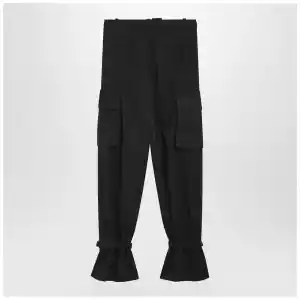 The Attico Black nylon trousers
