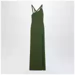 The Attico Long green dress with slit