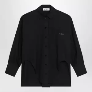 The Attico Black cotton shirt with logo