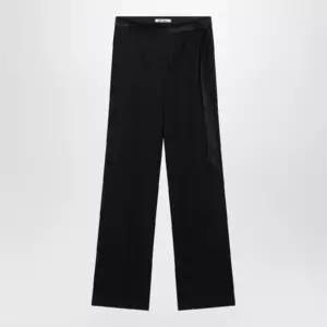 The Attico Black virgin wool tuxedo trousers