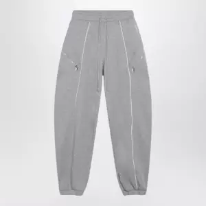 The Attico Long jogger pants in melange grey cotton jersey