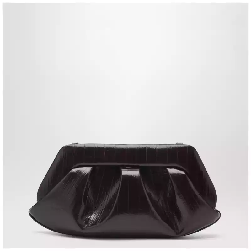 THEMOIRè Emera clutch in chocolate brown