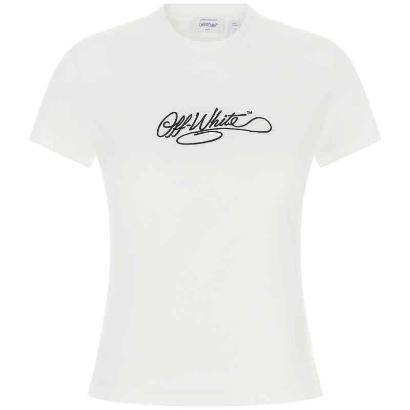 Off White Logo Embroidery T-shirt