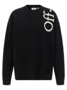 Off White Vertical Bookish Sweater