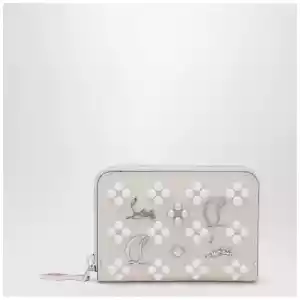 Christian Louboutin Panettone coin purse in grained calfskin and spikes