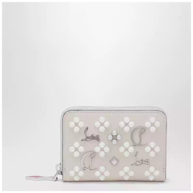 Christian Louboutin Panettone coin purse in grained calfskin and spikes