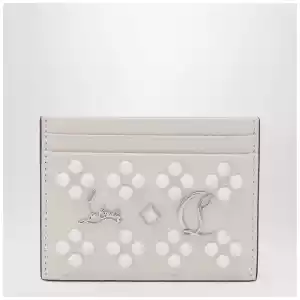 Christian Louboutin Kios card holder in grained calfskin and spikes