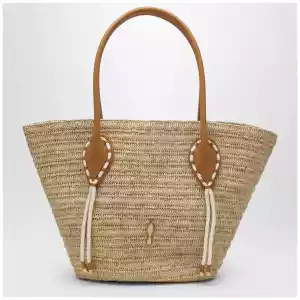 Christian Louboutin Venus Tote Bag in Natural-Colored Raffia