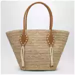 Christian Louboutin Venus Tote Bag in Natural-Colored Raffia