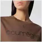 Courreges Courrèges Brick/black cotton T-shirt with logo