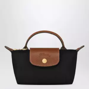Longchamp Le Pliage Original Pebble clutch bag black