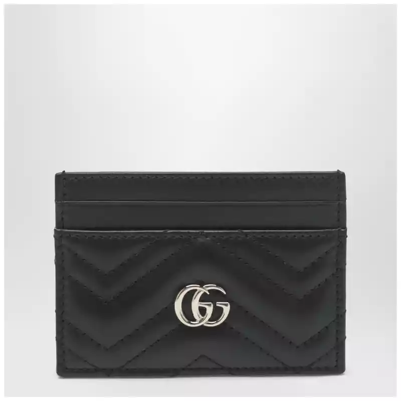 443127AAET8_S_GUC-1000.a GUCCI GG Marmont card holder black/gold
