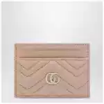 GUCCI Pale pink GG Marmont card holder