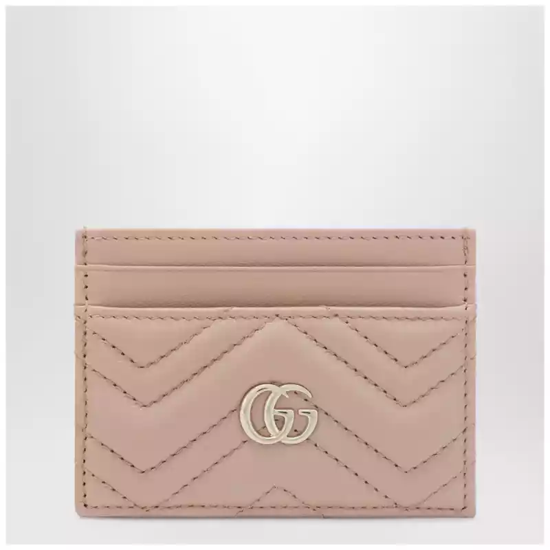 443127AAFAX_S_GUC-5753.a GUCCI Pale pink GG Marmont card holder