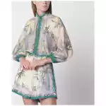 ZIMMERMANN Cream cotton and silk Indra shirt